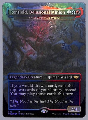 Renfield, Delusional Minion - Borderless - Foil - 342 - Innistrad: Crimson Vow