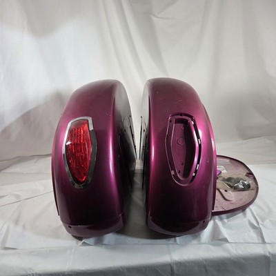 Vintage Aftermarket Hard Saddlebags Pair   Parts, Custom, Project, Garage Decor