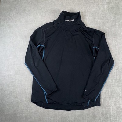Bauer Kevlar Neck Guard Hockey Base Layer Shirt Mens Large Cut Resistant Black