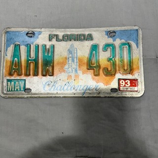 Vintage 1990 Florida Challenger AHW 430 License Plate