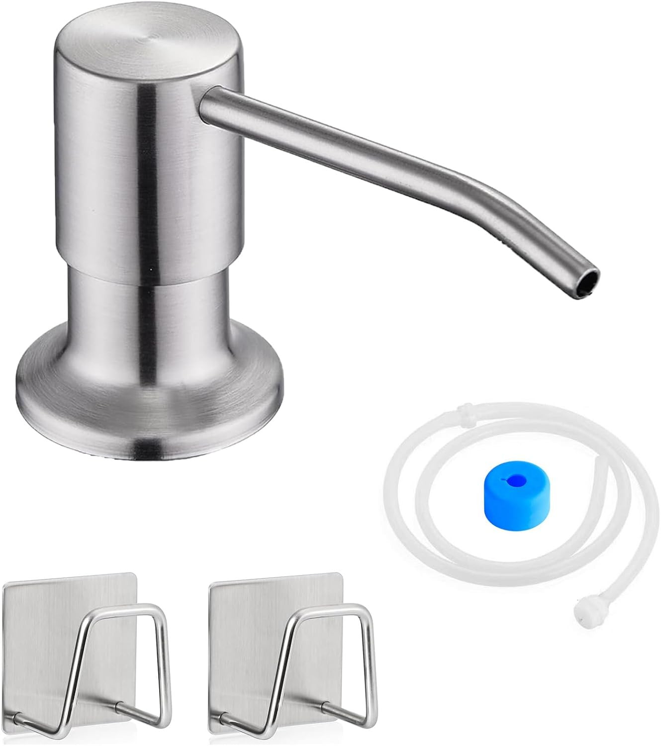 Sink Soap Dispenser Pump with 2 Sponge Holders,  Soap Dispenser for Kitchen Sink