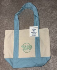 Trader Joe’s Mini Canvas Pastel Tote Bag - Blue - USA Import
