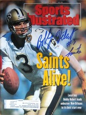 Bobby Hebert - New Orleans Saints - Autographed Sports Illustrated - 10/7/91