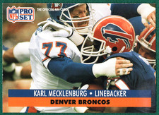Karl Mecklenburg - 1991 Pro Set #142 - Denver Broncos Football Card