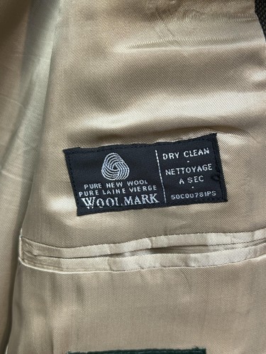 Lauren Ralph Lauren Blazer Mens 44L Brown 100% Wool Sport Coat Made Canada - 第 6/8 張圖片