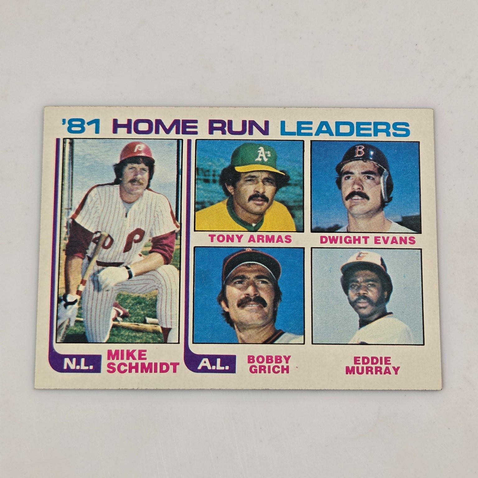 Mike Schmidt Tony Armas 1982 Topps #162 '81 HR Leaders Multi-Player