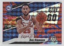 2019-20 Panini Mosaic Give and Go Reactive Blue Prizm 86/99 Ben Simmons #2 hs9