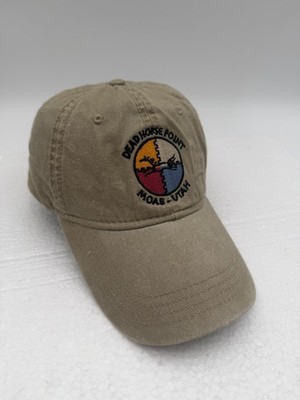 Dead Horse Point Moab Utah State Park Hat Cap OTTO Khaki Tan Strapback Hiking