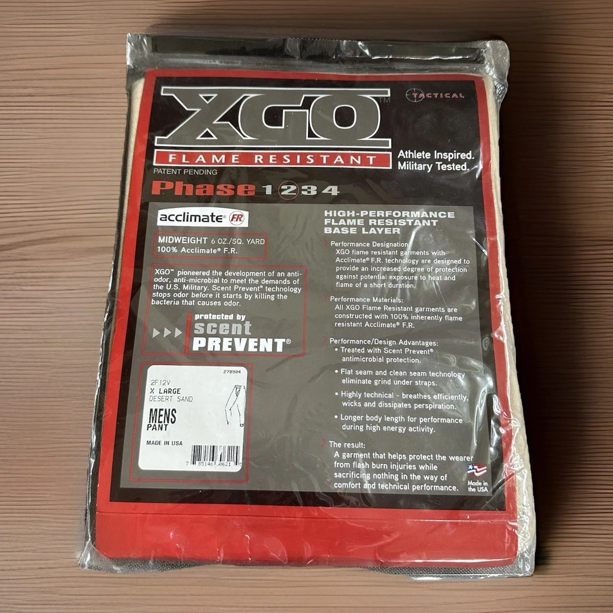 XGO Flame Resistant & Scent Prevent Tactical Men's Pants Size XL - Made In USA