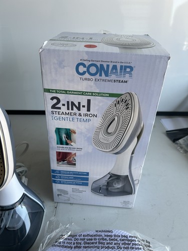 Conair Turbo Extreme Steam 2-in-1 Steamer & Iron w/ Gentle Temp Accessories