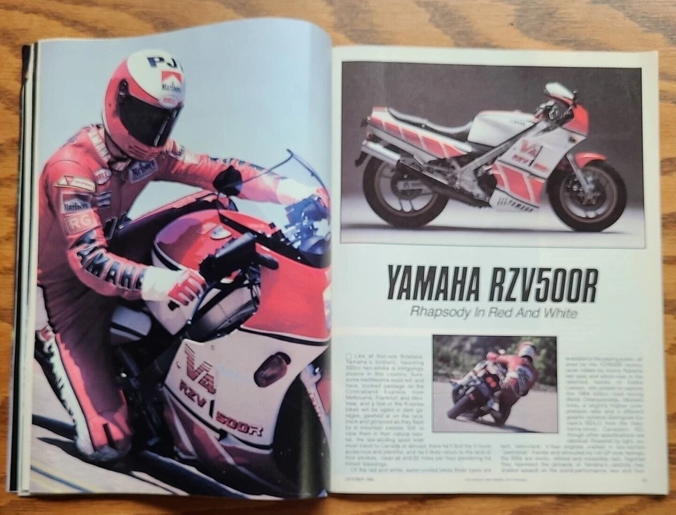 Cycle Magazine October 1984 Yamaha RZV500R XVZ 1200 Motor Guzzi V65 Twins - Image 3 of 4