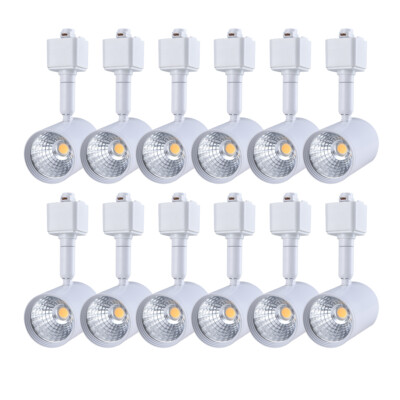 12 Pack 6.5W LED Track Lighting Heads Compatible with H Type Track 4000K White