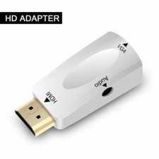 HDMI Male to VGA Female 1080p Video Converter Adapter 3.5mm Audio to PC RF