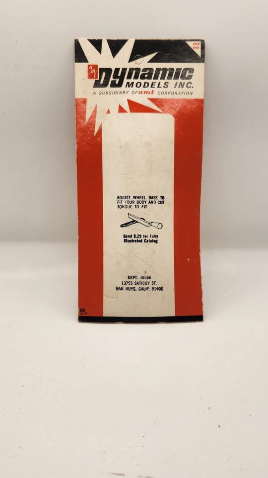 Chasis Coche Ranura Dinámica 1/24 Nº 511 SP 90, TTX250, CM360 AMT años 60 NOS Foto 2 de 4