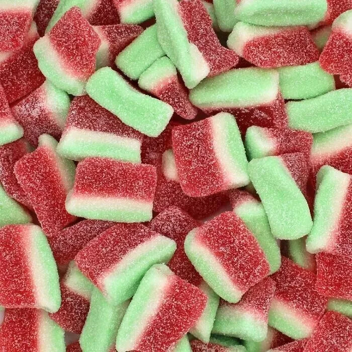 1kg Fizzy Sour Jelly Watermelon Slices Halal Aladdin Sweets Candy Carts Jellies