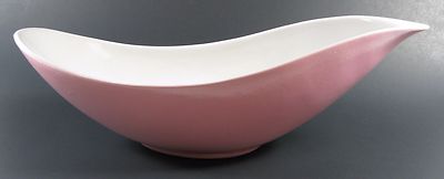 Hull Pink White Console 12 1/2 Inch Bowl 152 USA 2 