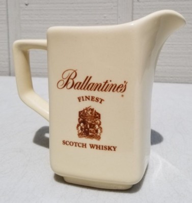 VINTAGE BALLANTINE'S SCOTCH WHISKEY Pub Jug Tavern Advertising Pitcher Barware