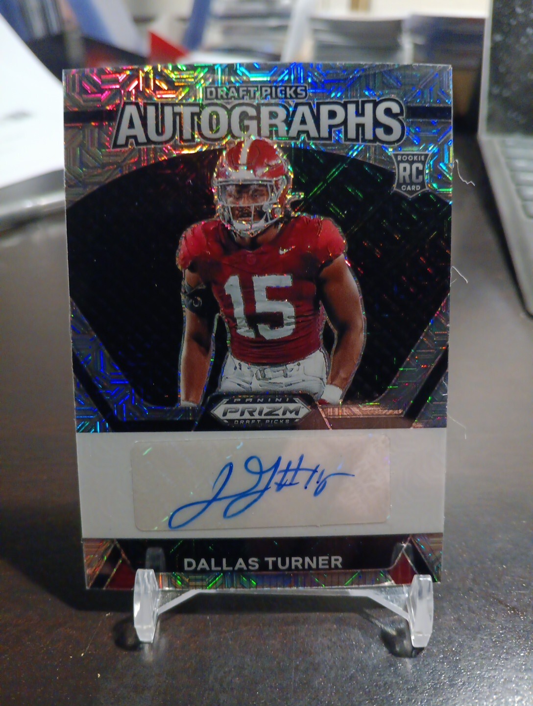 2024 Prizm Draft Picks Football Dallas Turner MOJO Prizm Autograph 2/25 SP
