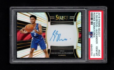 2018 Select Shai Gilgeous-Alexander Silver Prizm Rookie Auto #/199 