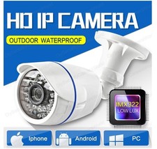 Mini HD 2.0MP 1080P IP Camera Outdoor Bullet Security Network P2P 36IR 12VDC