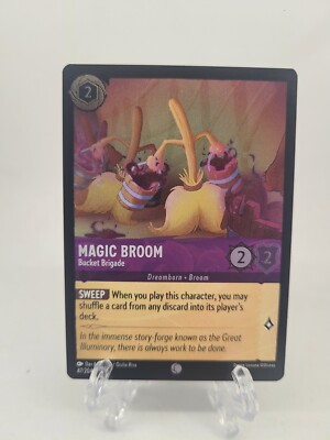Disney Lorcana TCG Magic Broom 47/204 Common HOLO FOIL! | eBay