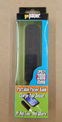 GET POWER PORTABLE POWER BANK FOR MOBILE DEVICE -- CAPACITY 2000 mAh 
