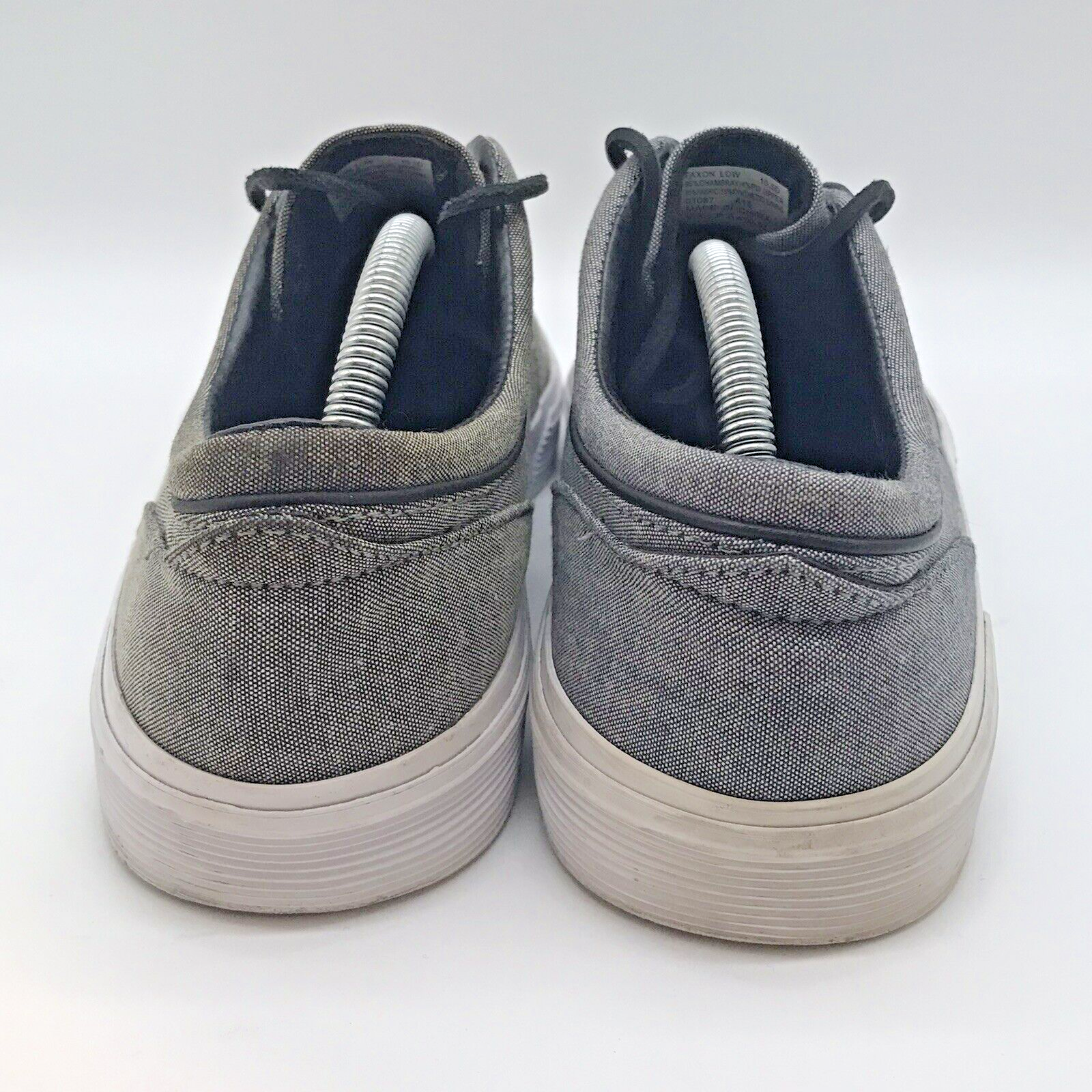 PONY Polo Ralph Lauren Faxon grigio scarpe basse uomo 10 5 D stringate chambray sneaker