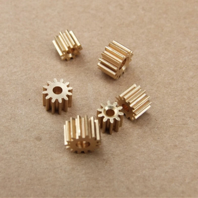 7~16 Zahn Kupfer Zahnrad Zahnräder Spielzeug Getriebe DIY-Model für Motorwelle - Bild 3 von 4