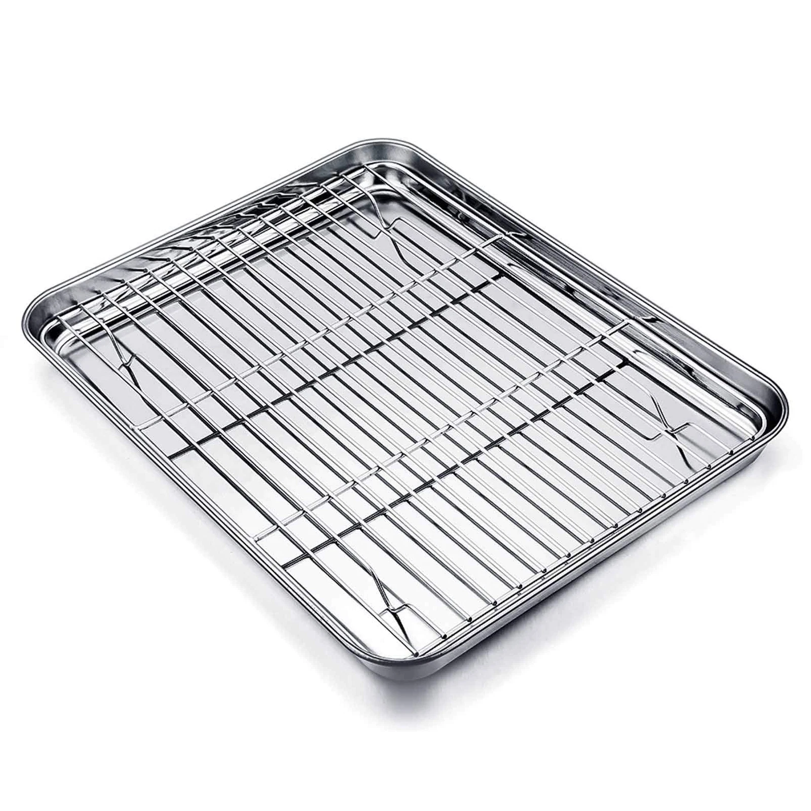 TeamFar Baking Tray and Rack Set, Stainless Steel Baking Pan Cookie Sheet with
Opens in a new window