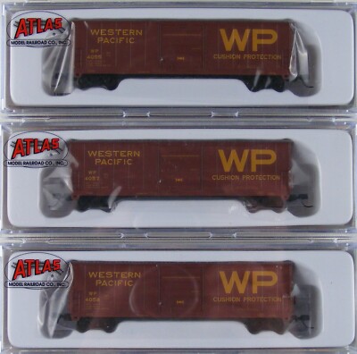 Atlas N Scale X72 Box Car Western Pacific (WP) Lot Of Three New!