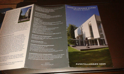 Museum Frieder Burda, Badeb-Baden, Ausstellungen 2009