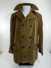 CORTEFIEL Vintage Corduroy LEATHER TRIM Sz 42 Jacket Coat - EXCELLENT