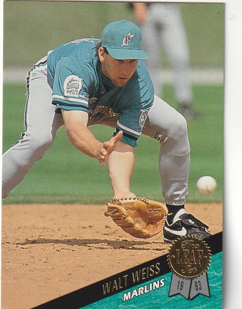 FREE SHIPPING-MINT-1993 Leaf Walt Weiss #416 MARLINS