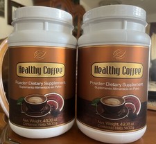 Lot 2 BOTTLES Healthy coffee 49.38oz1400g JUMBO LARGE GANODERMA 300 Exp08/2028