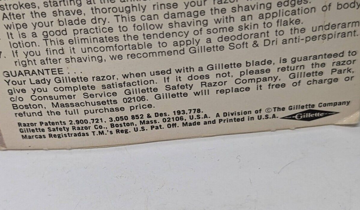 Vintage Lady Gillette SEALED! Blue Atomic Starburst Safety Razor - Cheryl Tiegs