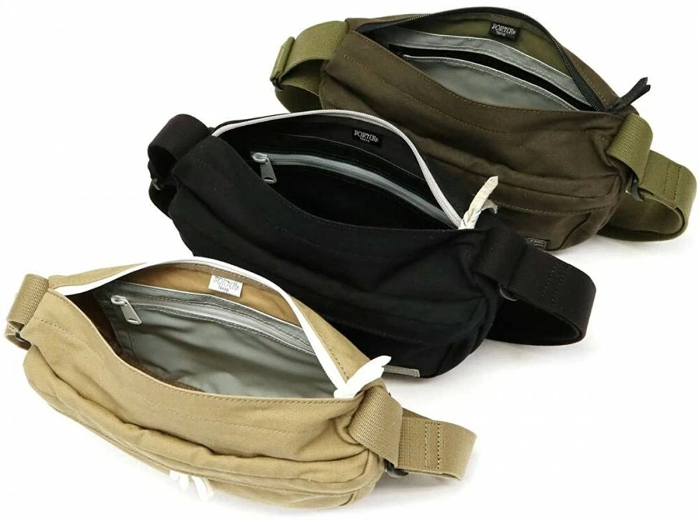 PORTER Yoshida BEAT Horizontal shoulder bag S green canvas 727-09044 unisex New