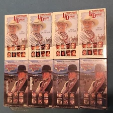Lonesome Dove AND Return To Lonesome Dove VHS 8 Tapes Robert DuVall Complete Set