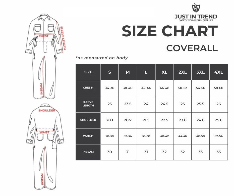 Classic Safety Work Coverall - Long Sleeve - 100% C - 7 oz image 4