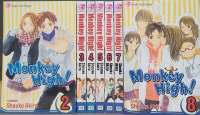 Monkey High! Vol. 2- 8 English Manga Graphic Novels 7 book lot  Brand New Viz 