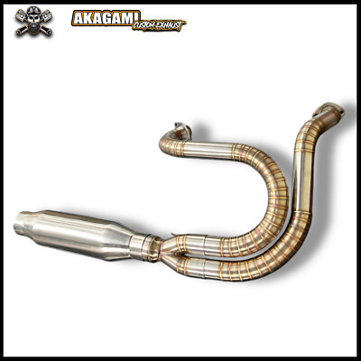 Custom Stainless 2 Into 1 Exhaust Fits For Harley Dyna FXD Super Glide 1991-2017