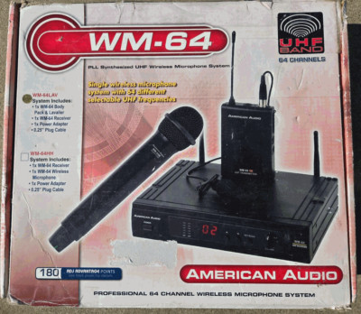 American Audio Wireless Lavalier Microphone System, WM-64LAV