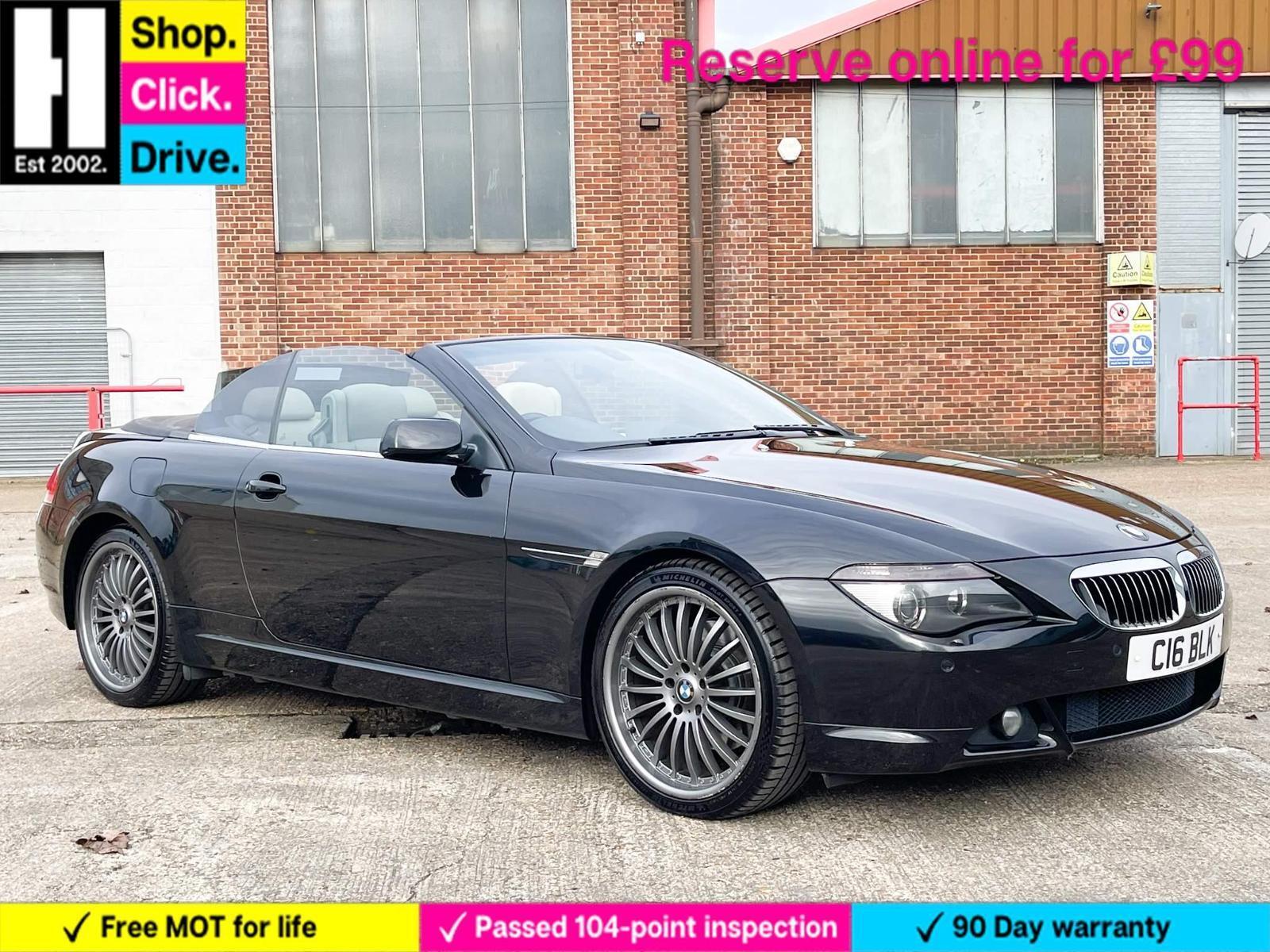 2005 BMW 6 Series 4.4 645Ci V8 Auto Euro 3 2dr CONVERTIBLE Petrol ...