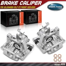 2PCS Rear Left & Right Brake Caliper with Bracket for Volkswagen Golf GTI Passat