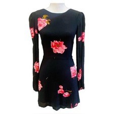 Reformation Blaire Floral Black Dress Size 2