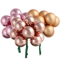 Weihnachtsschmuck Spiegelbeeren Glas Apricot Rosa Ø25Mm 140 St Deko-Kugeln, 140