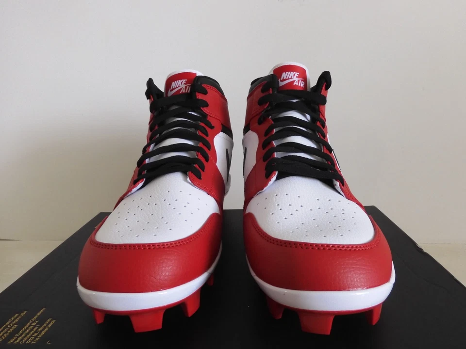 耐克 Jordan 1 Retro Mcs Gym Red Chicago "棒球钉鞋" 尺寸 11.5 [AV5354-611] — 第 3/4 张图片