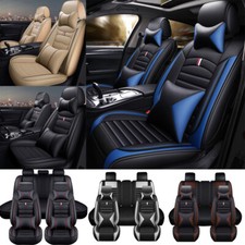 Car Seat Covers Leather Full Set 5-seats Front Rear For Honda Cr-v Civic Accord
