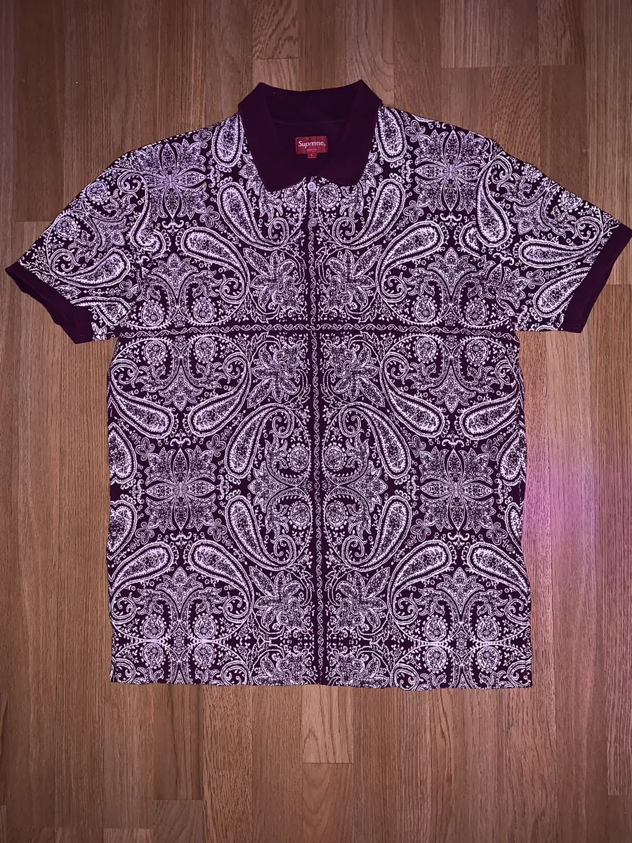 Supreme paisley store polo