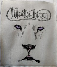 VINTAGE ORIGINAL 80'S WHITE LION SEW ON PATCH, UNUSED RARE...