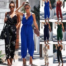 Womens Jumpsuit Ladies Tank Playsuit Beach Floral Tops Holiday Romper Cami